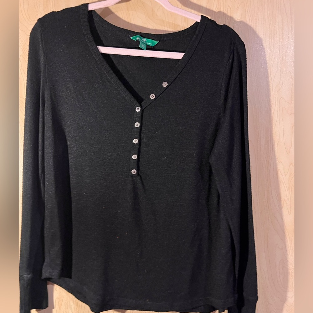 DIP Sz XL black Lightweight Sweater with POCKETS